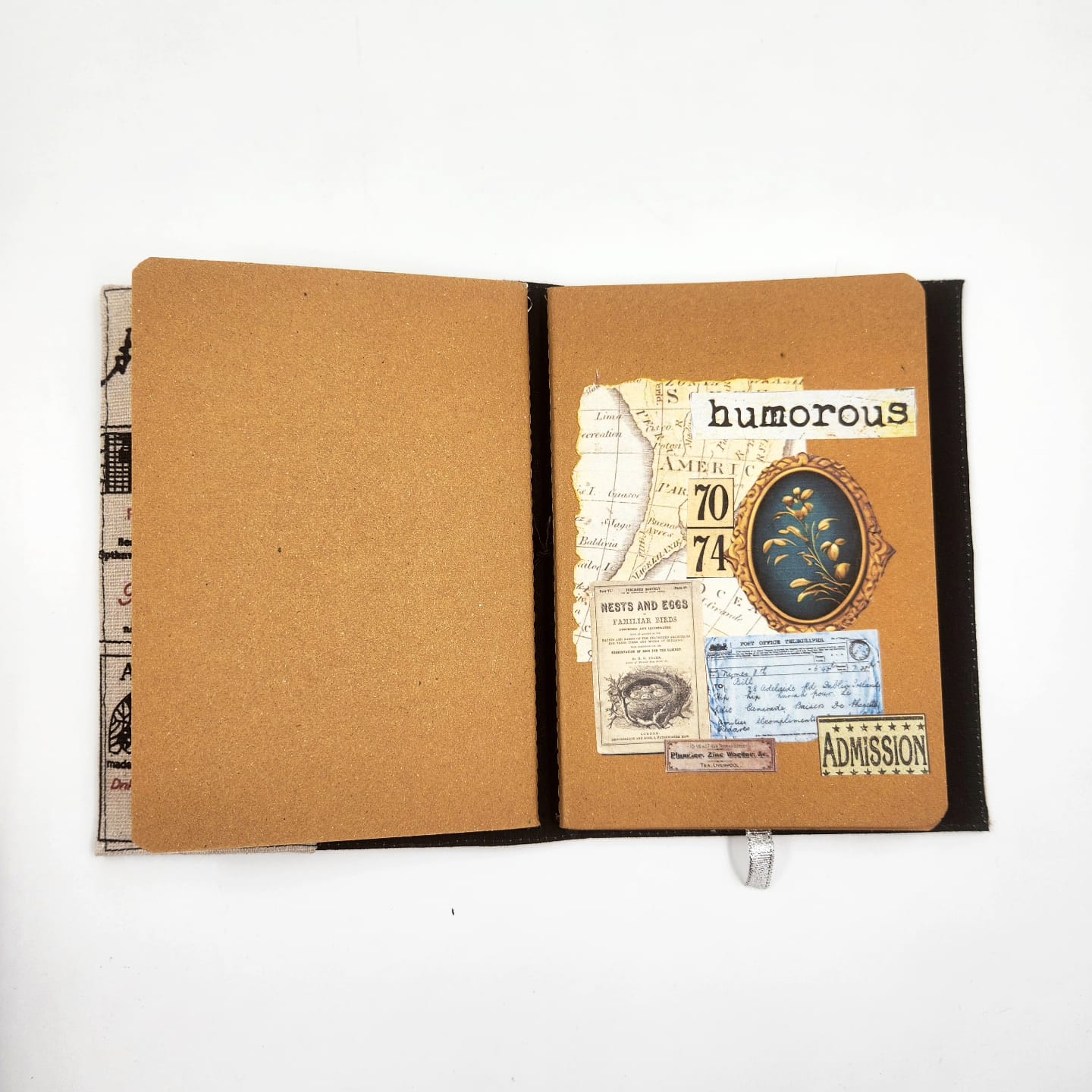 Antique Sew Large Fabric journal