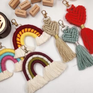 Macrame Rainbow keychains